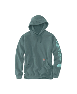 FELPA LOOSE FIT SLEEVE LOGO HOOD SEA PINE